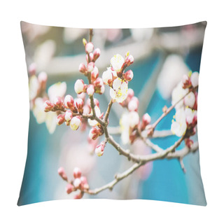 Personality  Flowering Trees In The Spring. Selective Focus.  Pillow Covers