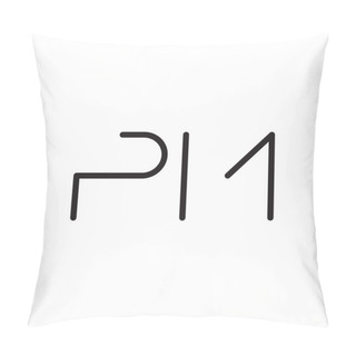 Personality  Pm Initial Letter Vector Logo Icon Pillow Covers