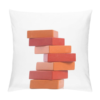 Personality  Stack Of Red Wooden Blocks  Pillow Covers