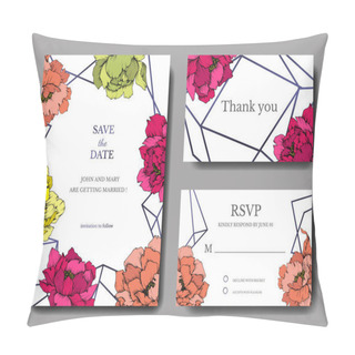 Personality  Vector Peony Floral Botanical Flower. Wild Spring Leaf Wildflower Isolated. Engraved Ink Art. Wedding Background Card Floral Decorative Border. Elegant Card Illustration Graphic Set Banner. Pillow Covers