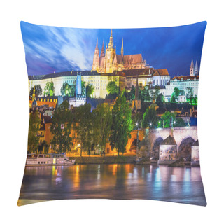 Personality  Night Scenery Of Prague, Czech Republic Pillow Covers
