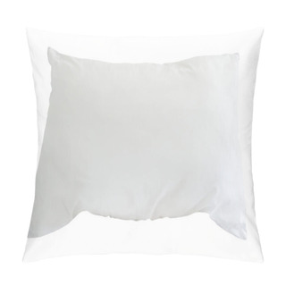 Personality  White Pillow In Hotel Or Resort Room Is Isolated On White Background With Clipping Path. Pillow Covers