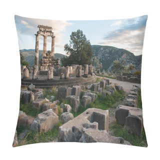 Personality  Ruins Of Ancient Greek Temple Of Apollo Pillow Covers
