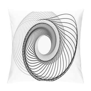 Personality  Abstract Round Spiral Template For The Logo. Pillow Covers