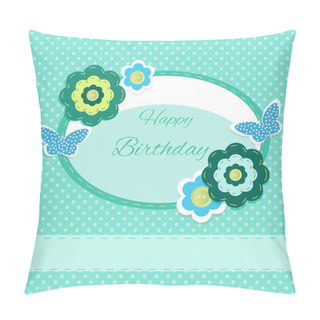 Personality  Happy Birthday Card, Vector Illustration Pillow Covers