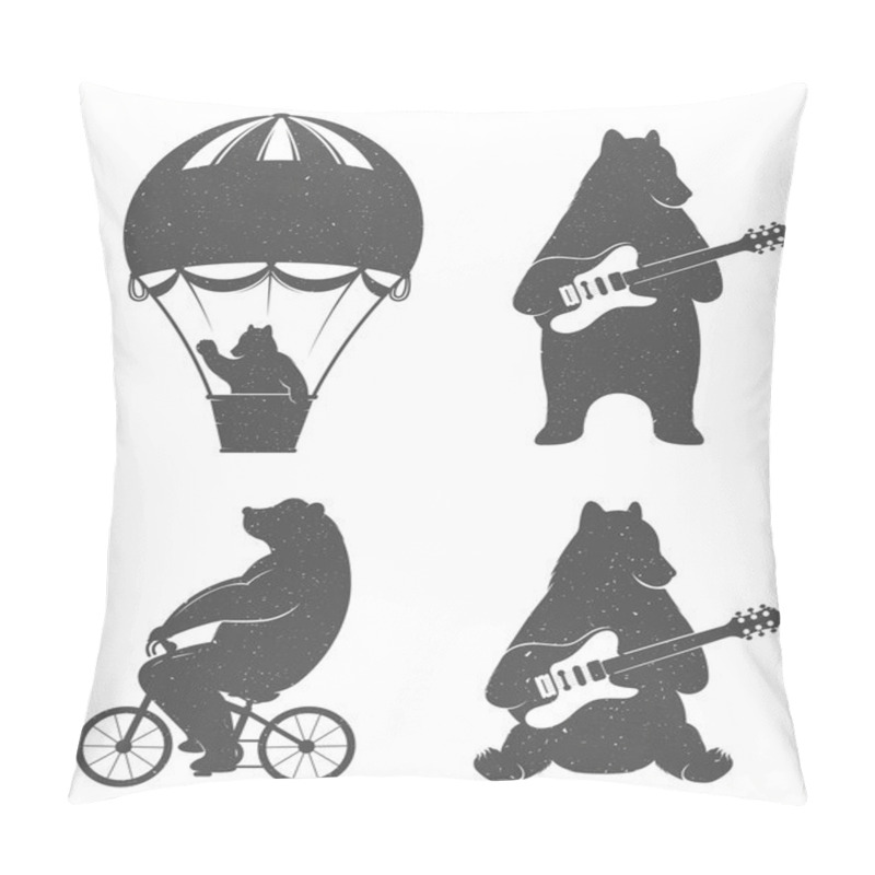 Personality  Fun Illustration Bears pillow covers