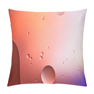 Personality  Beautiful Abstract Background From Mixed Water And Oil Bubbles In Red And Purple Color Pillow Covers