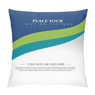 Personality  Beautiful Abstract Flyer Design, Cover Page Design, Colorful Waves. Pillow Covers