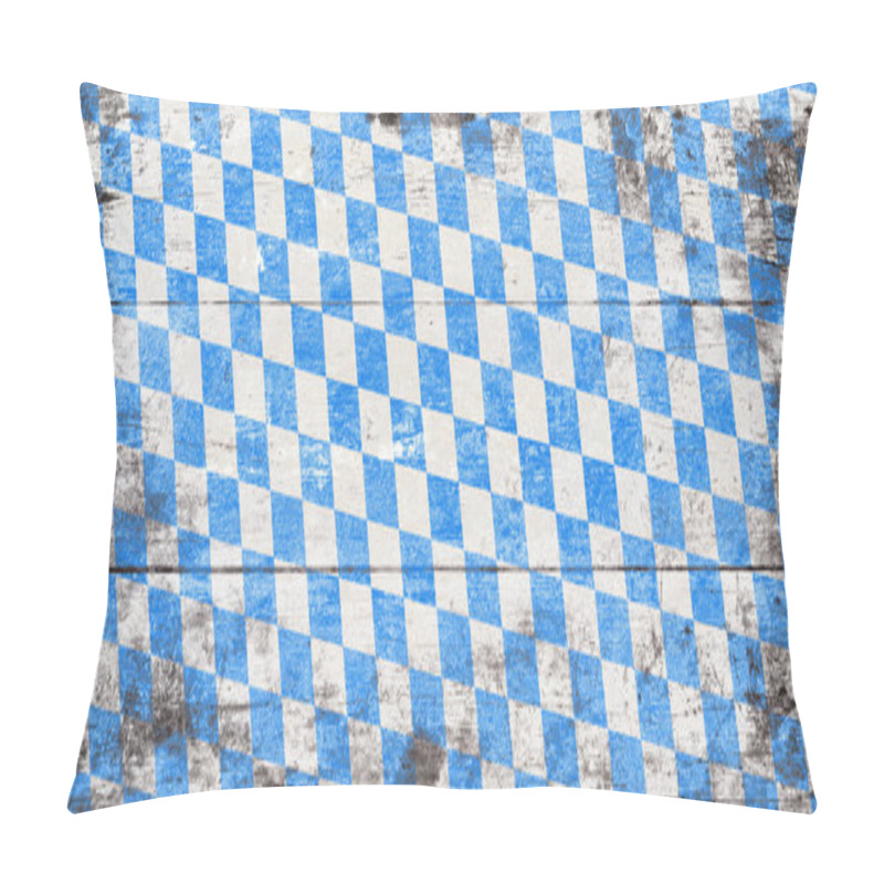 Personality  Oktoberfest background with blue and white rhombus pattern pillow covers