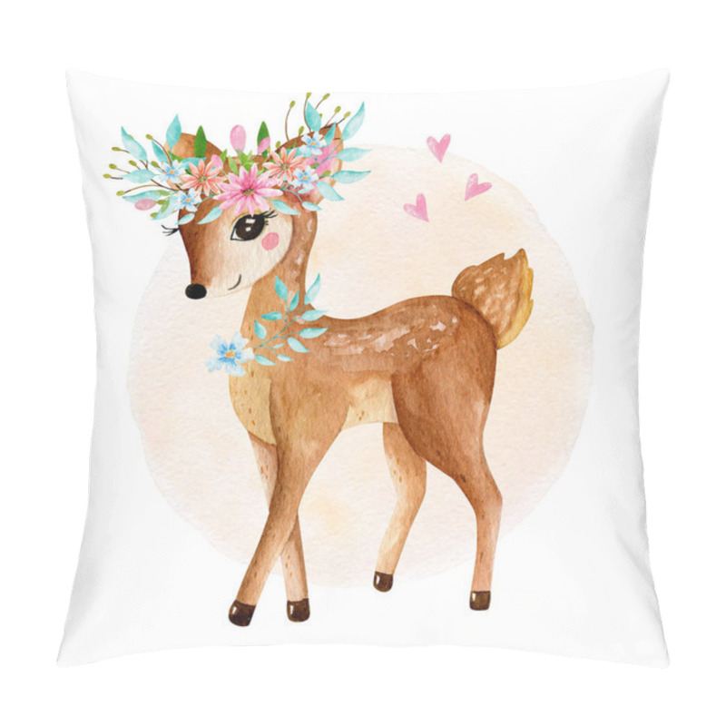 Personality  Cute baby deer animal for kindergarten, nursery isolated illustration for children clothing, pattern. Watercolor Hand drawn for phone cases design, nursery posters, postcards pillow covers