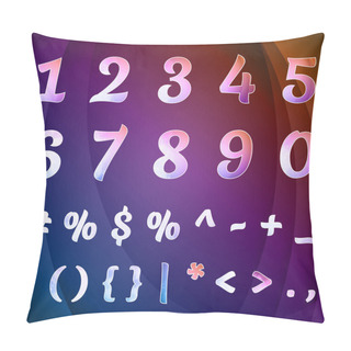 Personality  Set Numbers Vector, Vector Illustration Pillow Covers