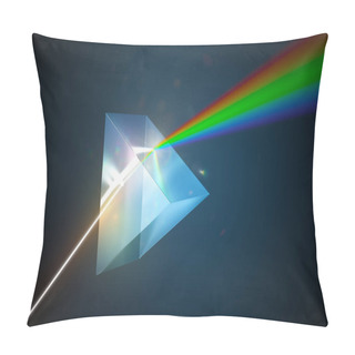 Personality  Light Dispersion And Refraction Concept. Light Shining Through T Pillow Covers