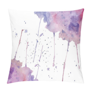 Personality  Watercolor Pink And Violet Stains Placed In The Corners As A Decorative Element 300 Dpi Pillow Covers