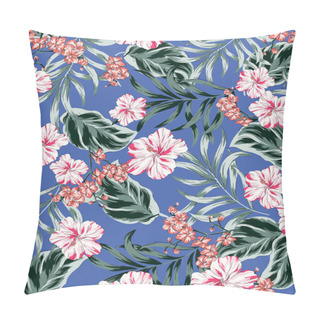 Personality  Beautiful Seamless Raster Pattern With Simple Devices. Background With Decorative Floral Decorations For Textile, Wrapper, Fabric, Clothing, Covers, Paper, Print, Scrapbook. Cloth Color Flower Pillow Covers