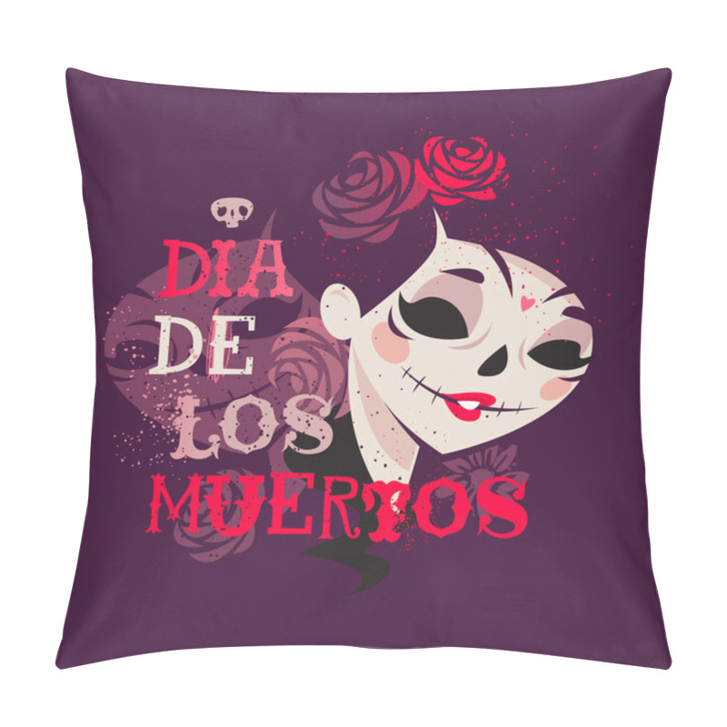 Personality  Day of the dead sugar skull pillow covers