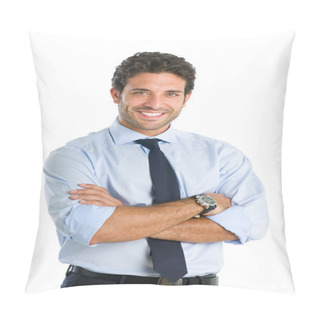 Personality  Smiling Business Man Pillow Covers