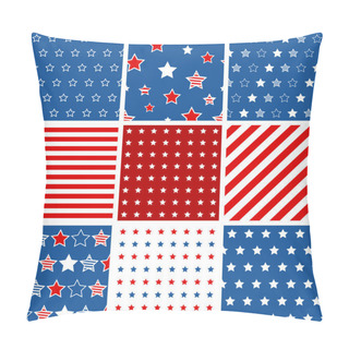 Personality  Set Of 9 Abstract Geometric Seamless Pattern With Stars And Stri Pillow Covers