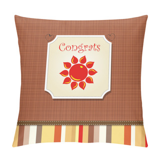 Personality  Congrats Card With Stripes Pillow Covers