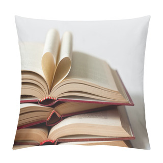Personality  Old Books And Heart Shape Pillow Covers