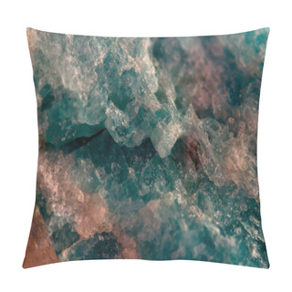 Personality  Amazonite, Fantastic Abstract Background. Macro Pillow Covers