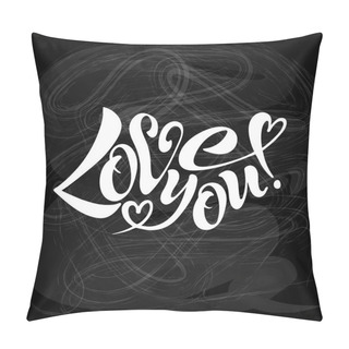 Personality  Vector Illustration Of I Love You Pillow Covers