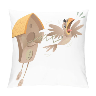 Personality  Crazy Cuckoo Clock Pillow Covers