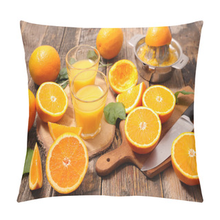 Personality  Fresh Oranges And Juice Pillow Covers