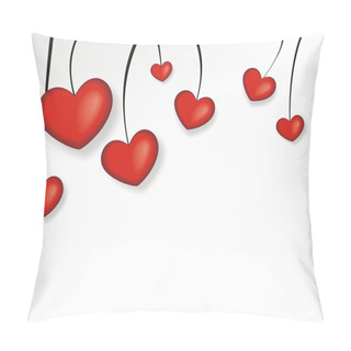 Personality  Background With Hearts Pillow Covers