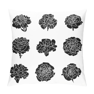 Personality  Carnation Flower Icons Pillow Covers