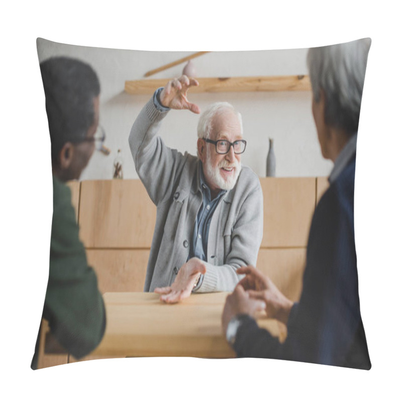 Personality  Senior Friends Sharing Stories Pillow Covers