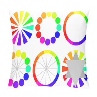 Personality  Set Of Color Wheels Pillow Covers