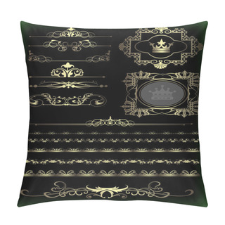Personality  Vector Set. Vintage Elements For Your Design. Pillow Covers