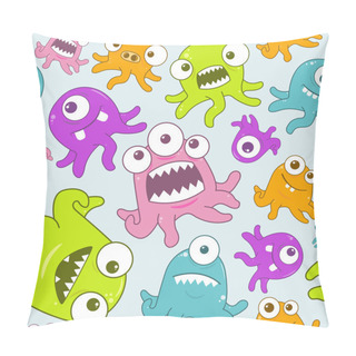 Personality  Happy Tentacle Creatures Seamless Pattern Pillow Covers