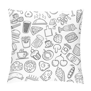 Personality  Black Food And Drink Signs Pillow Covers