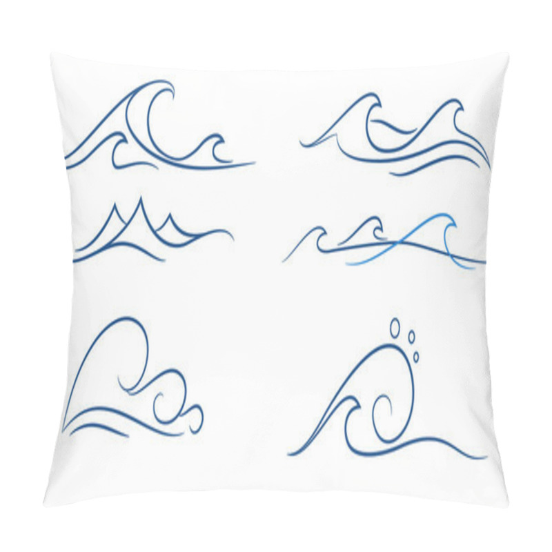 Personality  Simple Waves Set Pillow Covers