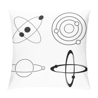 Personality  Orbit Icon Vector Illustration Design Pillow Covers