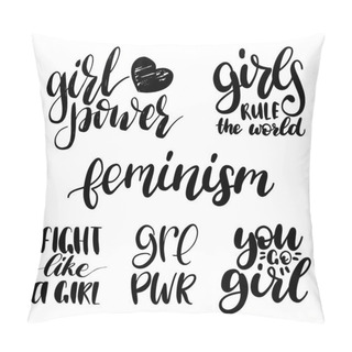 Personality  Feminist Lettering Set Pillow Covers