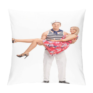 Personality Male Sailor Carrying His Girlfriend Pillow Covers