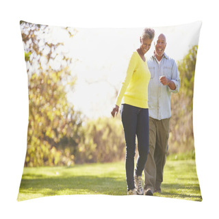 Personality  Couple Walking Through Autumn Woodland Pillow Covers