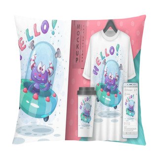 Personality  Hello Alien Poster And Merchandising. Pillow Covers