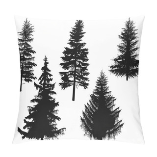 Personality  Black Firs Silhouettes Pillow Covers