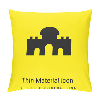 Personality  Alcala Gate Minimal Bright Yellow Material Icon Pillow Covers