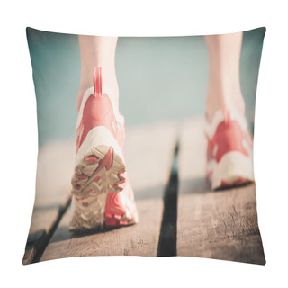 Personality  Feet Of Jogging Woman Pillow Covers
