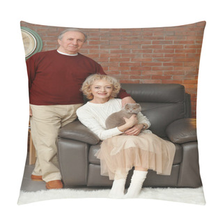 Personality  Happy Senior Couple Pillow Covers