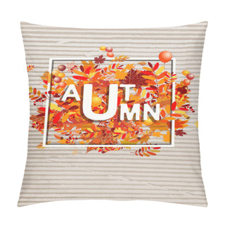 Personality  Autumn Foliage, Banner For Your Design Pillow Covers