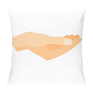 Personality  Human Hands Vector Illustration. Pillow Covers