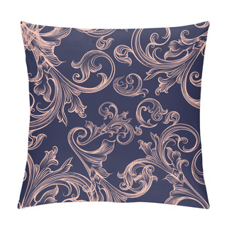 Personality  Swirl Background With Vintage Styled Ornament Pillow Covers