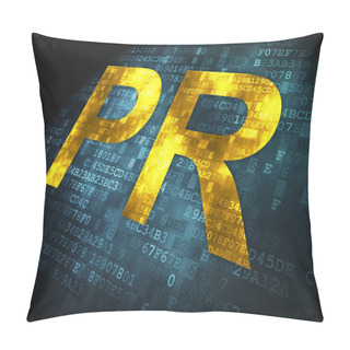 Personality  Marketing Concept: PR On Digital Background Pillow Covers