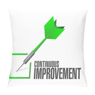 Personality  Continuous Improvement Check Dart Sign Concept Pillow Covers