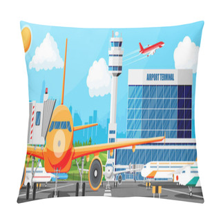 Personality  Plane Before Takeoff Pillow Covers